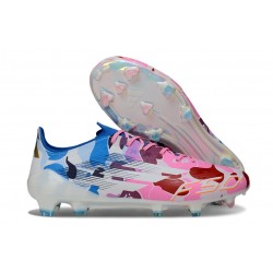 adidas F50 Elite FG Soccer Shoes White Blue Pink