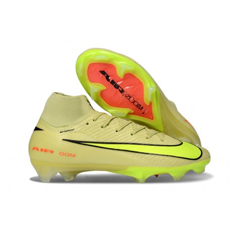 Nike Air Zoom Mercurial Superfly X Elite FG Cleat Limelight Volt Hyper Crimson