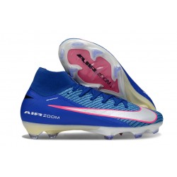 Nike Air Zoom Mercurial Superfly X Elite FG Cleat Racer Blue White