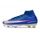 Nike Air Zoom Mercurial Superfly X Elite FG Cleat Racer Blue White