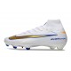 Nike Air Zoom Mercurial Superfly X Elite FG Cleat White Gold Blue