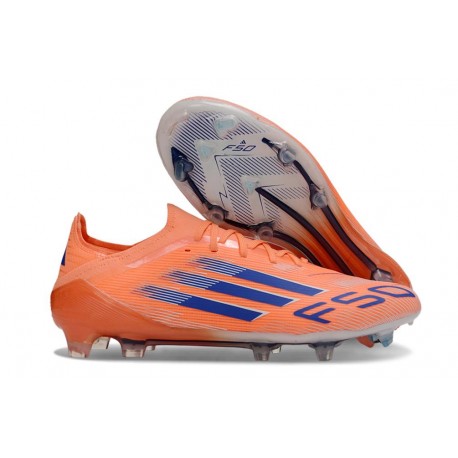 adidas F50 Elite FG Soccer Shoes Beam Orange Lucid Blue 
