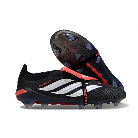 Adidas Predator 26 Elite FT FG Cleat Core Black Footwear White Vivid Red