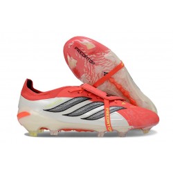 Adidas Predator 26 Elite FT FG Cleat Lucid Red Core Black Footwear White