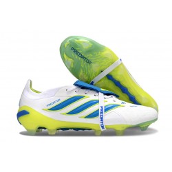 Adidas Predator 26 Elite FT FG Cleat White Blue Yellow