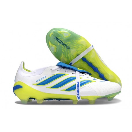 Adidas Predator 26 Elite FT FG Cleat White Blue Yellow
