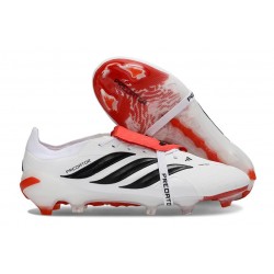 Adidas Predator 26 Elite FT FG Cleat White Black Red