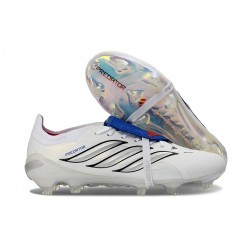 Adidas Predator 26 Elite FT FG Cleat White Silver Blue