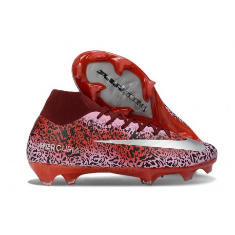 Nike Mercurial Superfly 10 Elite FG Soccer Shoes Red Safari Silver