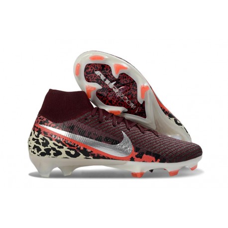 Nike Mercurial Superfly 10 Elite FG Soccer Shoes Maroon Silver