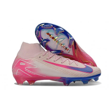 Nike Mercurial Superfly 10 Elite FG Soccer Shoes Pink Blue