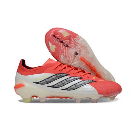 New Adidas Predator 26 Elite FG Boots Lucid Red Core Black White