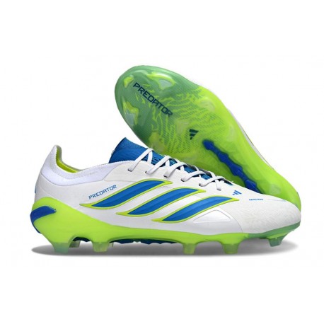 New Adidas Predator 26 Elite FG Boots White Blue