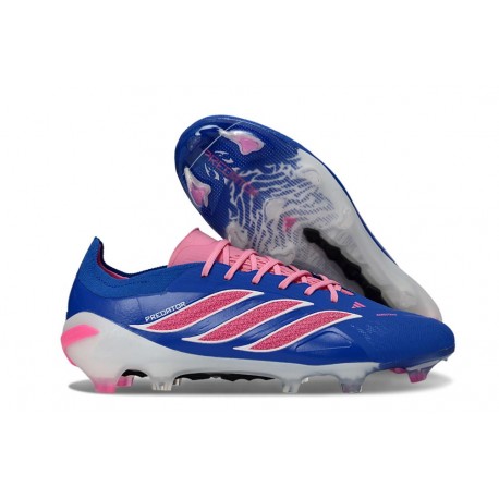 New Adidas Predator 26 Elite FG Boots Blue Pink