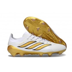 New Adidas Predator 26 Elite FG Boots White Gold
