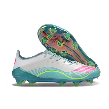 adidas F50 Elite FG Soccer Shoes White Green Pink