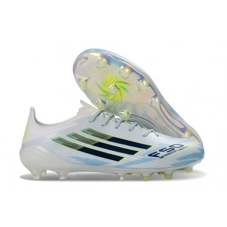 adidas F50 Elite FG New Boots White Blue Black