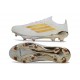 New 2026 adidas F50 + Gras Soccer Cleats White Gold