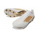 New 2026 adidas F50 + Gras Soccer Cleats White Gold