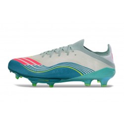 adidas F50 + Gras Soccer Cleats Messi Ftwr White Lucid Pink Flash Aqua