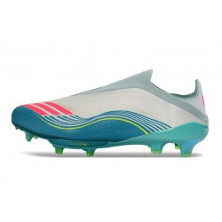 adidas F50+ Laceless FG Shoes X Messi Ftwr White Lucid Pink Flash Aqua