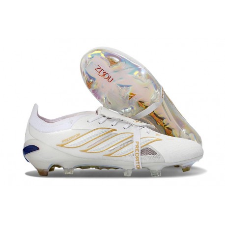 Adidas Predator 26 Elite FT FG Cleat White Golden