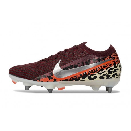 Nike Zoom Mercurial Vapor 16 Elite SG-Pro United - Burgundy Crush Metallic Silver Universal Red Fossil