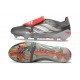 Adidas Predator 26 Elite FT FG Cleat Iron Met. Ftwr White Lucid Red