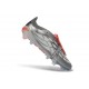Adidas Predator 26 Elite FT FG Cleat Iron Met. Ftwr White Lucid Red
