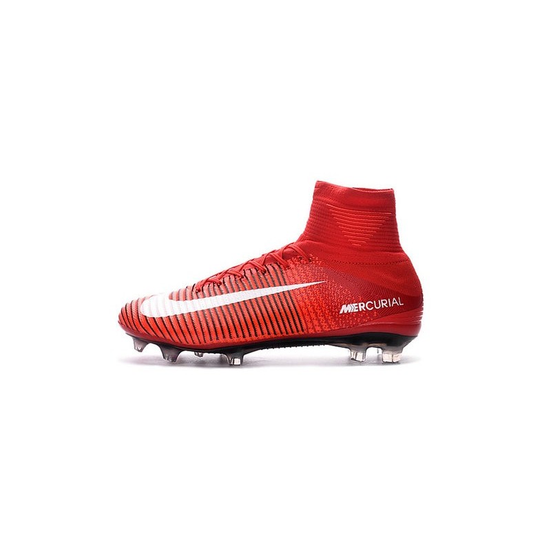 red and white soccer cleats