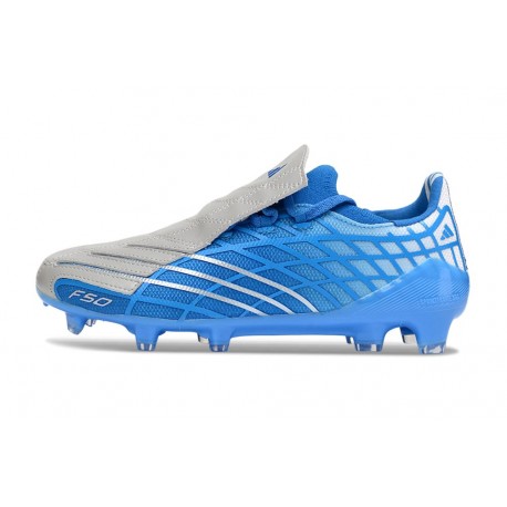 adidas F50 Spider Elite FG Shoes Bluebird Silver Metallic Ftw White