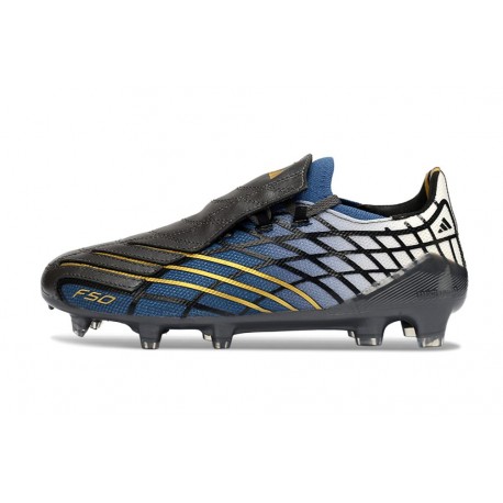 adidas F50 Spider Elite FG Soccer Shoes Black Blue Gold