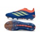 Adidas Predator Laceless Elite FG Soccer Cleats Blue Yellow Orange