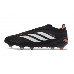 Adidas Predator Laceless Elite FG Soccer Cleats Black White