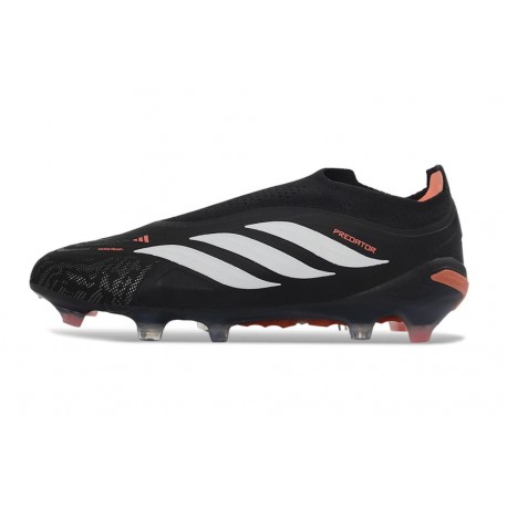 Adidas Predator Laceless Elite FG Soccer Cleats Black White
