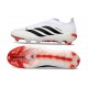 Adidas Predator Laceless Elite FG Soccer Cleats White Black Red