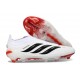 Adidas Predator Laceless Elite FG Soccer Cleats White Black Red