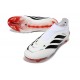 Adidas Predator Laceless Elite FG Soccer Cleats White Black Red