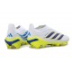 Adidas Predator Laceless Elite FG Soccer Cleats White Blue Yellow