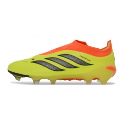 Adidas Predator Laceless Elite FG Soccer Cleats Yellow Orange Black