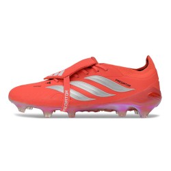 Adidas Predator 26 Elite FT FG Football Cleat Crimson Silver