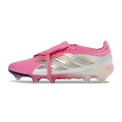 Adidas Predator 26 Elite FT FG Football Cleat Pink White Silver