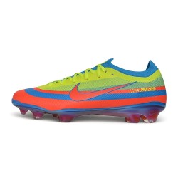 Nike Air Zoom Mercurial Vapor 17 Elite FG Cleat Yellow Crimson Blue