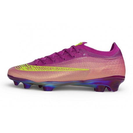 Nike Air Zoom Mercurial Vapor 17 Elite FG Cleat Purple Yellow