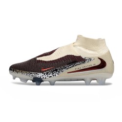 Nike Phantom 6 High Cut Elite FG Boots Burgundy Crush Univ Red Fossil