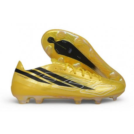 New adidas F50 Hyperfast Elite FG Soccer Boots Golden Black