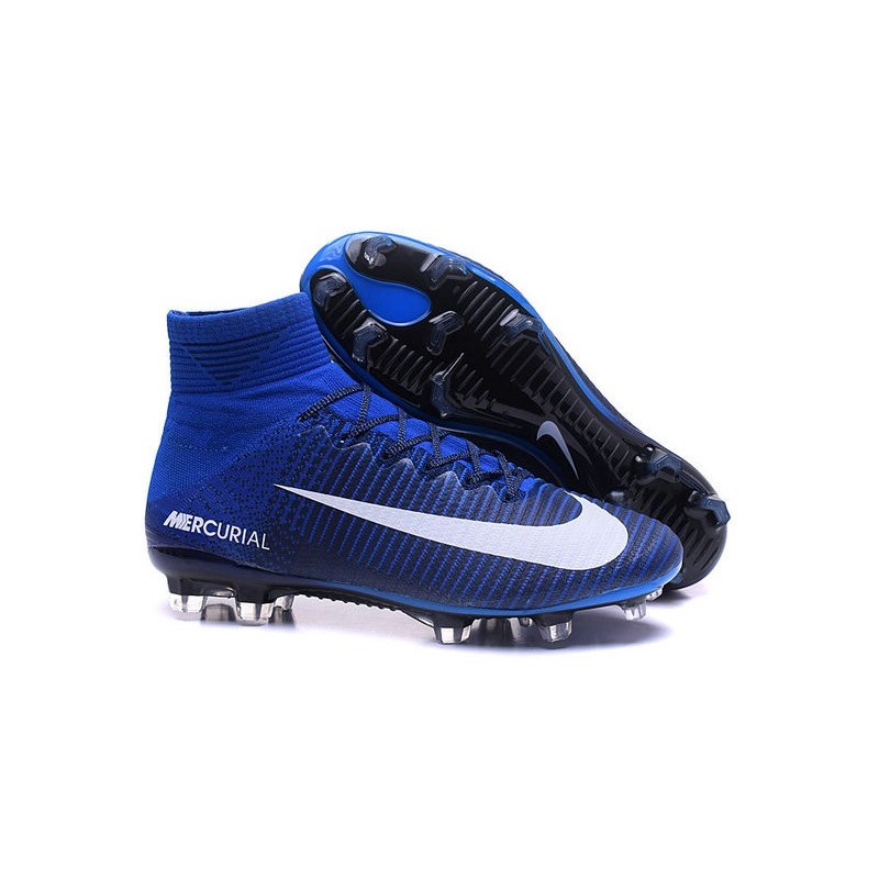 soccer cleats blue and white