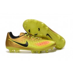 New Nike Magista Opus II FG Football Boots - Low Price - Gold Volt Black