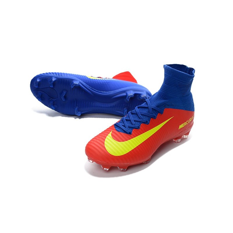 New Soccer Cleats - New Nike Mercurial Superfly 5 FG Blue Red Yellow