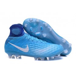 2016 Nike Magista Obra II FG Soccer Cleats For Men Pure Platinum Black Ghost Green